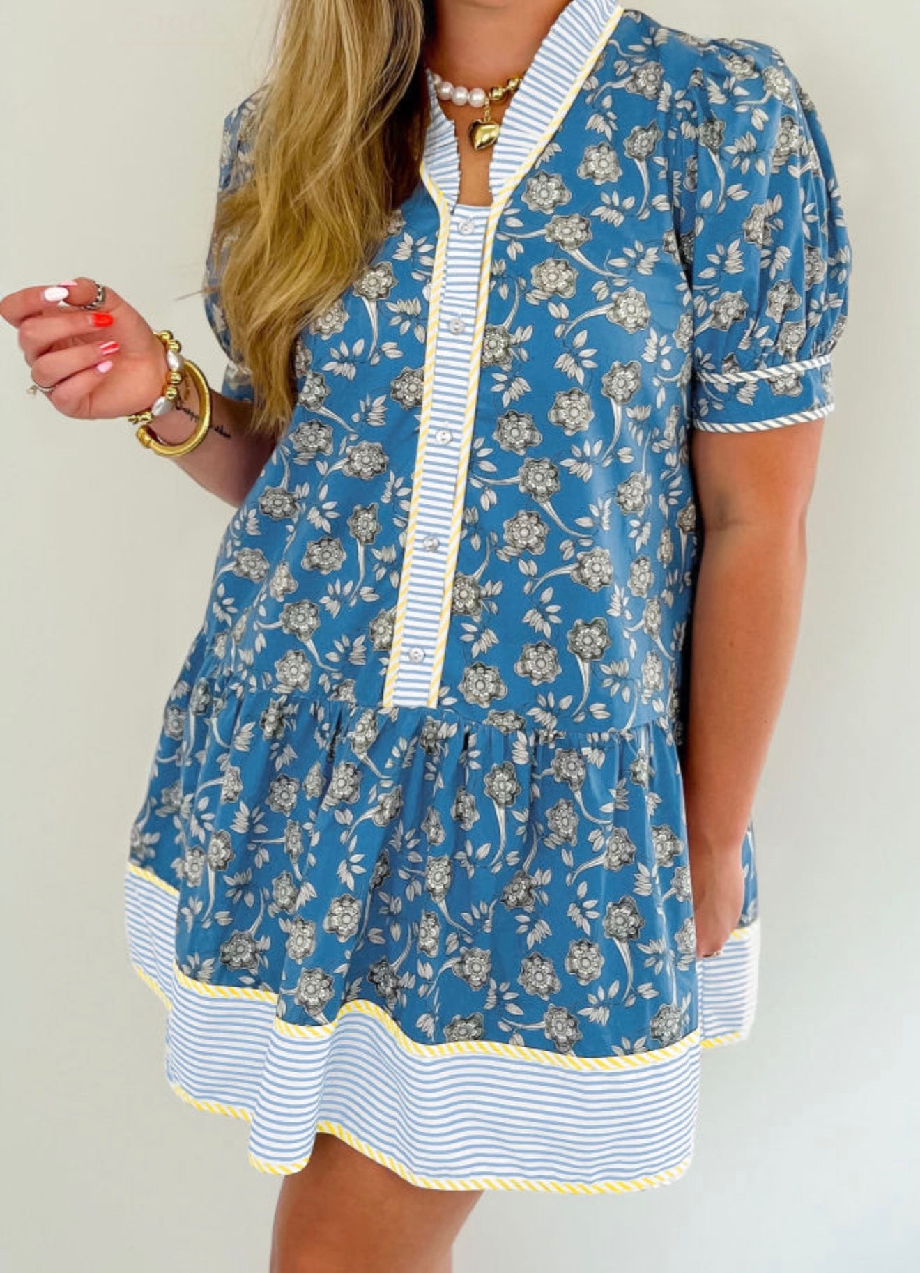 Blue Skies Floral Dress
